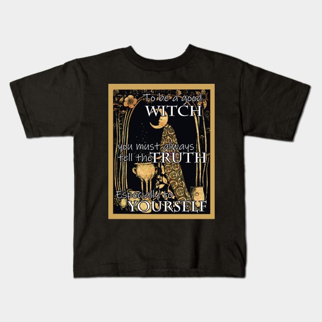 To be a god witch Kids T-Shirt by CraftyWorld_84